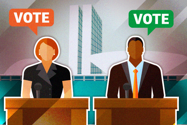 Ilustração candidatos à reeleição