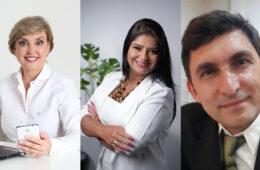 Regina Lacerda (Rainha Seguros); Elisabeth Velásquez (Diretora do Sindicondomínio-DF); e Carlos Henrique Dutra Cardoso (Vice-Presidente Educação, Meio Ambiente, Comunicação e Tecnologia do Sindicondomínio-DF) / Fotos: Divulgação / Arquivo Pessoal