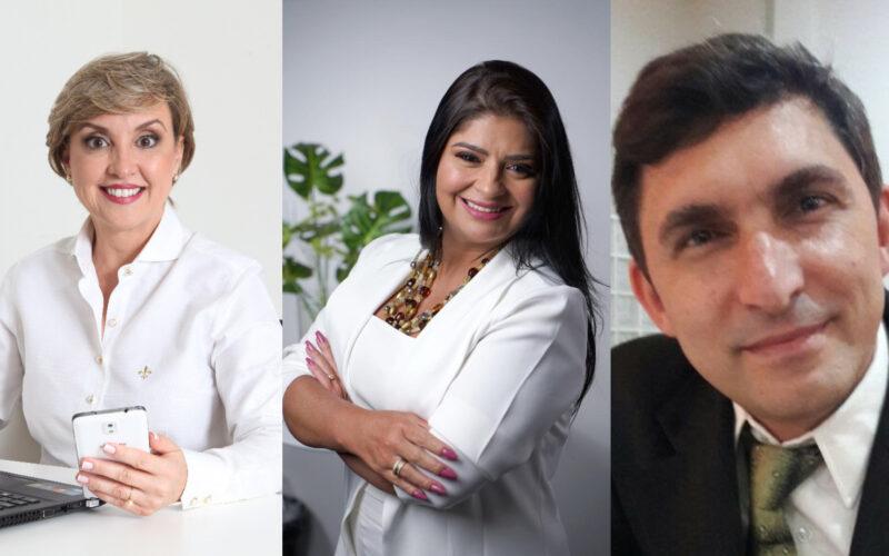 Regina Lacerda (Rainha Seguros); Elisabeth Velásquez (Diretora do Sindicondomínio-DF); e Carlos Henrique Dutra Cardoso (Vice-Presidente Educação, Meio Ambiente, Comunicação e Tecnologia do Sindicondomínio-DF) / Fotos: Divulgação / Arquivo Pessoal