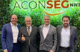 Helio Opipari Junior (Aconseg-SP), Joffre Nolasco Pinto Filho (Aconseg-RJ), Djalma Ferraz (Aconseg-NNE) e Robson Carneiro (Aconseg-MG) / Divulgação