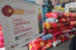 Tampinha Legal atinge marca história de 1000 toneladas de tampas plásticas / Foto: Divulgação/SustenPlást