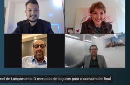 Boris Ber, Newton Queiroz e Regina Lacerda debatem "o mercado de seguros para o consumidor" / Arquivo / Universo do Seguro
