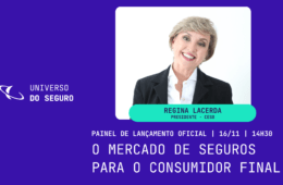 Regina Lacerda, presidente do CESB, participa da transmissão de lançamento do Universo do Seguro / Divulgação