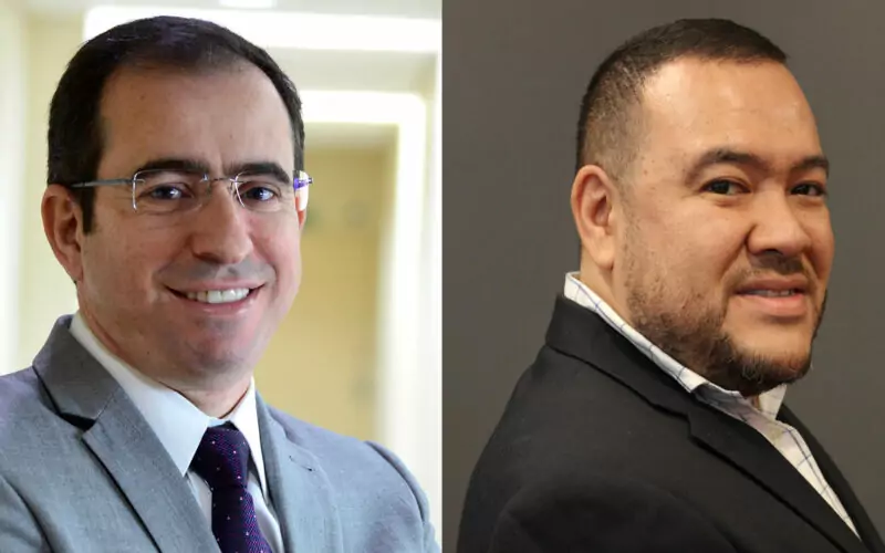 Adriano Yonamine, diretor Transporte e Auto Frota; Adailton Dias, diretor Executivo de Produtos e Resseguro da Sompo Seguros / Divulgação