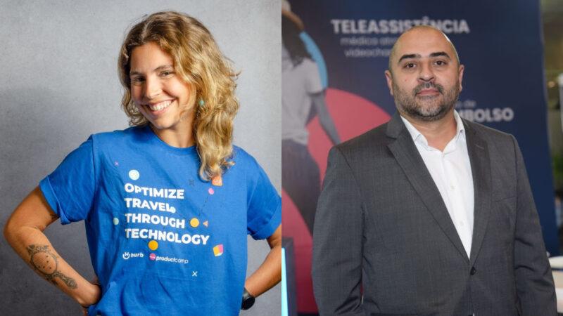 Maria Gueiros, gerente de Produto de Novas Verticais do Hurb; Roberto Oliveira, Diretor Comercial da Universal Assistance / Divulgação