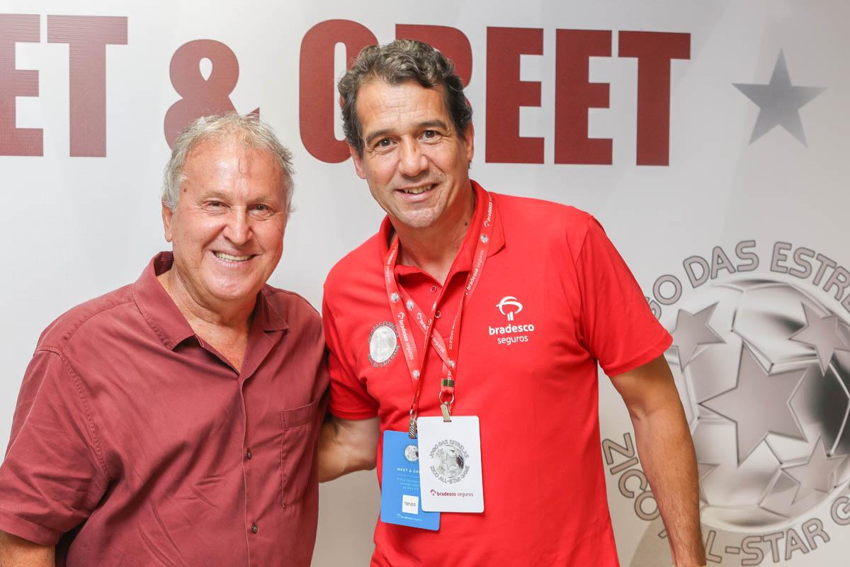 Carlos Picini, Diretor da Bradesco Seguros, ao lado do ex-jogador Zico / Foto: Divulgação