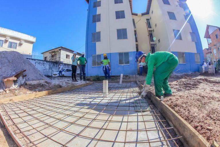 Cidades - infraestrutura - obras urbanização calçamento habitação conjuntos habitacionais (Belém-PA)