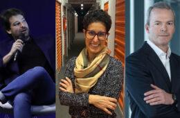 José Prado, CEO do Insurtech Brasil; Juliana Montez, responsável pelo patrocínio e operação do Insurtech Brasil; e Luciano Snel, CEO da Icatu Seguros / Divulgação