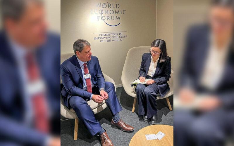 Governador Tarcísio de Freitas com Veronica Scotti, presidente da Swiss Re / Divulgação