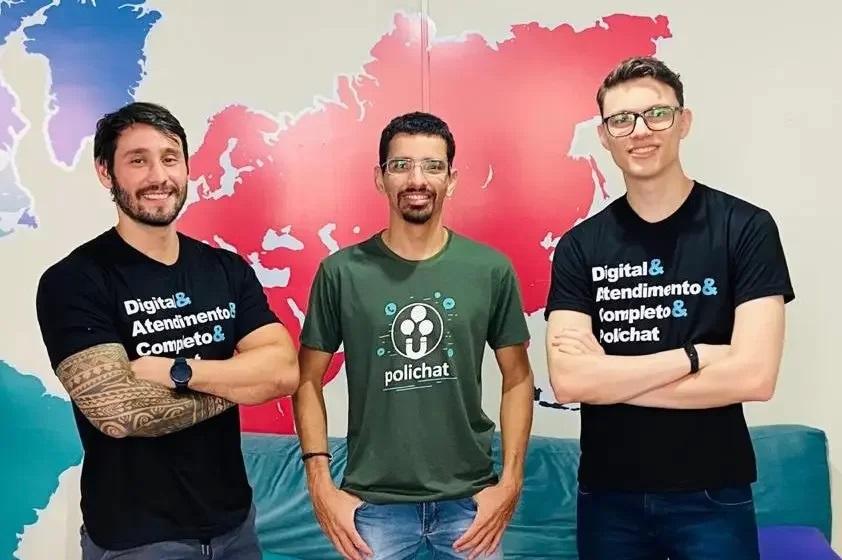 Alberto Filho, CEO, Saulo Daniel, CTO, e Gabriel Henrique, CIO da Poli / Foto: Divulgação