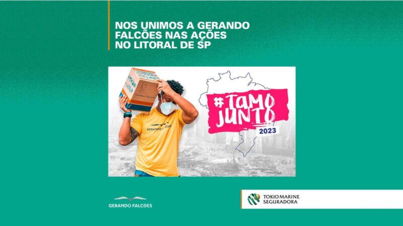 Tokio Marine se une à Gerando Falcões na ação #Tamojunto de socorro às vítimas no Litoral Norte de SP / Foto: Reprodução