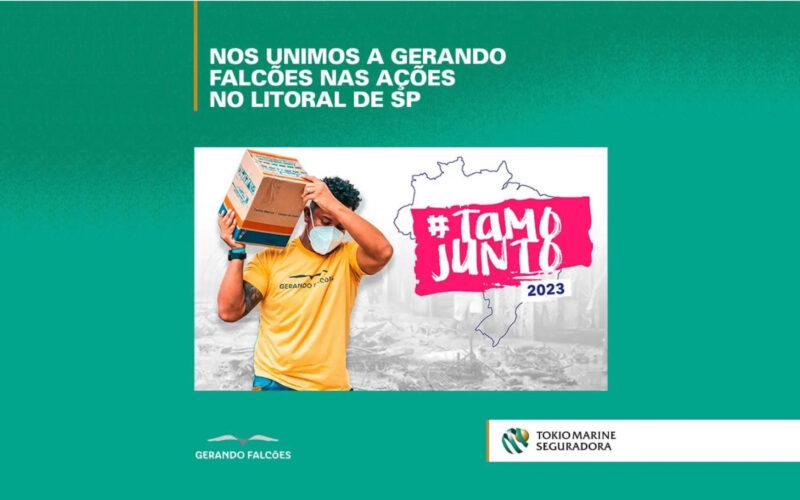 Tokio Marine se une à Gerando Falcões na ação #Tamojunto de socorro às vítimas no Litoral Norte de SP / Foto: Reprodução