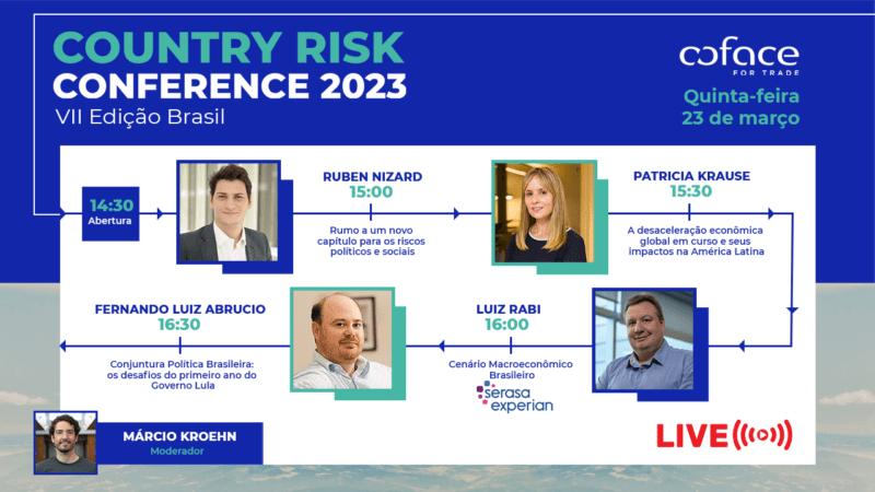 Coface promove Country Risk Conference 2023 no próximo dia 23 de março / Reprodução