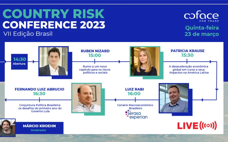 Coface promove Country Risk Conference 2023 no próximo dia 23 de março / Reprodução
