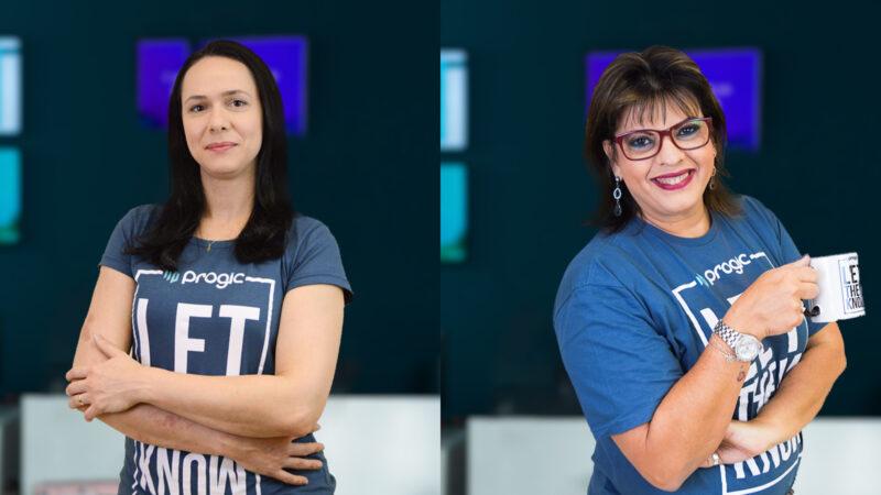 Daniane Bergamini, Diretora Financeira e Operações; e Cleide Cavalcante, Gerente de Comunicação da Progic / Foto: Divulgação