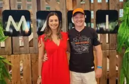 Bruna Pereira, executiva comercial da Sabemi na Região Sul, e Marcelo Sinhor, CEO da MASI Corretora / Foto: Divulgação