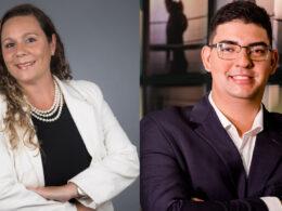 Roberta Rodrigues, Reguladora de Sinistros Sênior da Matthews Daniel, e Thalles Nogueira, coordenador de Sinistros da Austral Seguradora / Divulgação