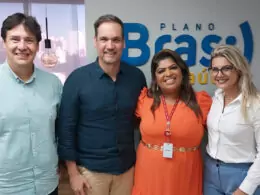 Francisco Lessa, gestor das clínicas de APS (atenção primária à saúde) da PBS; Paulo Bittencourt, CEO da PBS; Vanessa Nascimento, gerente Comercial Nacional da CORPe Saúde; e Michelle Pacheco, gerente de Operações da PBS / Foto: Divulgação
