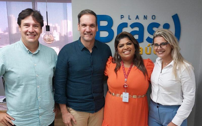 Francisco Lessa, gestor das clínicas de APS (atenção primária à saúde) da PBS; Paulo Bittencourt, CEO da PBS; Vanessa Nascimento, gerente Comercial Nacional da CORPe Saúde; e Michelle Pacheco, gerente de Operações da PBS / Foto: Divulgação