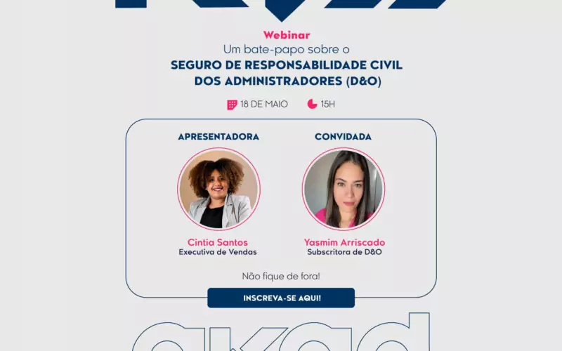 Akad Seguros aborda Seguro D&O em webinar no dia 18 de maio, às 15h / Divulgação