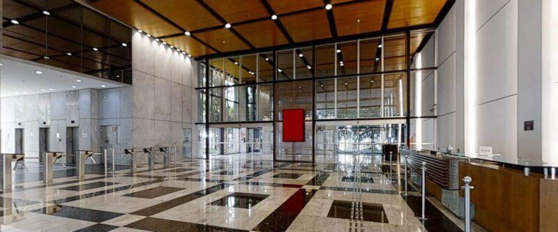 Entrada do Edifício Torre Sul, novo espaço da Essor em São Paulo / Foto: Divulgação
