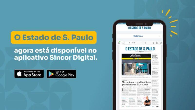 Aplicativo Sincor Digital disponibiliza conteúdo do jornal O Estado de S. Paulo / Foto: Divulgação