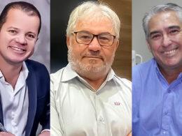 Elizeu Dias (Tudo Seguro), Luis Claudio (Maruaga) e Mauro Gonçalves (B10 Corretora) / Reprodução
