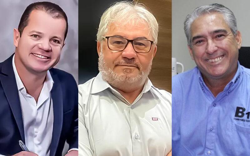 Elizeu Dias (Tudo Seguro), Luis Claudio (Maruaga) e Mauro Gonçalves (B10 Corretora) / Reprodução