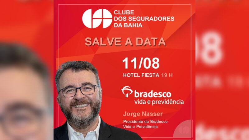 Diretor presidente da Bradesco Vida e Previdência confirma presença no jantar de negócios do Clube dos Seguradores da Bahia / Divulgação