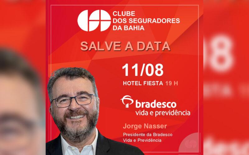 Diretor presidente da Bradesco Vida e Previdência confirma presença no jantar de negócios do Clube dos Seguradores da Bahia / Divulgação