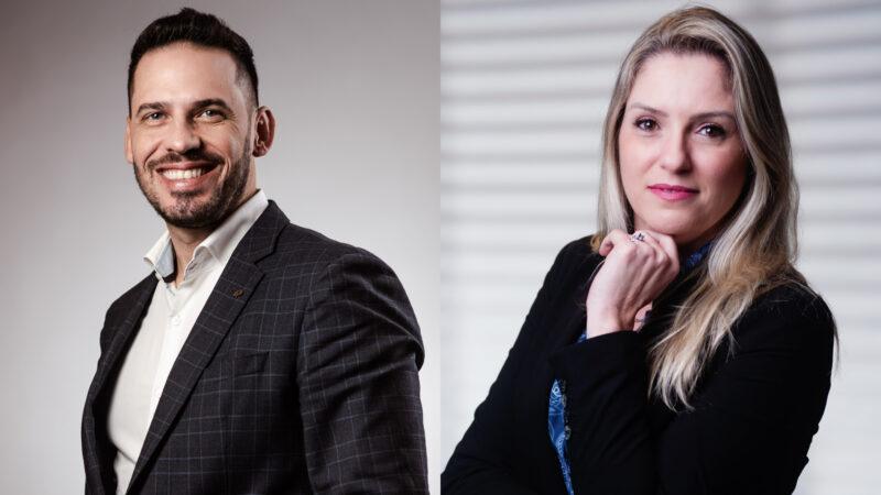 Raphael Bauer, diretor-geral comercial da MAPFRE; e Jacqueline Izabel, diretora de clientes e desempenho comercial da seguradora / Foto: Divulgação