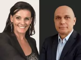 Adriana Matte, Advisor Seguros da Softtek Brasil, e Marcos Brum, vice-presidente de negócios da Softtek Brasil / Foto: Divulgação