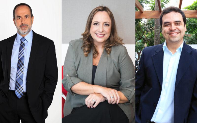 Alfredo Lalia Neto, presidente da Sompo Seguros; Roberta Caravieri, superintendente de RH da Sompo Seguros; e Celso Ricardo Mendes, diretor Executivo da Sompo Seguros / Foto: Divulgação