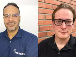 Gustavo Figueiredo, diretor de Tecnologia da eBaoTech no País; e André Fichel, CTO da Akad Seguros / Foto: Divulgação