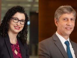 Andressa Meireles, superintendente de Engenharia de Riscos da Seguradora Zurich; José Bailone, diretor Executivo de Seguros Corporativos e de Subscrição de Ramos Elementares da Seguradora Zurich / Foto: Divulgação