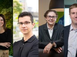 Karine Barros, diretora executiva Comercial da Allianz Seguros; Luiz Rodrigo Cartolano, diretor executivo de Marketing e Transformação; Rosely Boer, diretora executiva de Operações e TI; e David Beatham, diretor executivo de Automóvel, Massificados e Vida / Foto: Divulgação