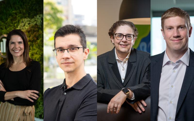 Karine Barros, diretora executiva Comercial da Allianz Seguros; Luiz Rodrigo Cartolano, diretor executivo de Marketing e Transformação; Rosely Boer, diretora executiva de Operações e TI; e David Beatham, diretor executivo de Automóvel, Massificados e Vida / Foto: Divulgação