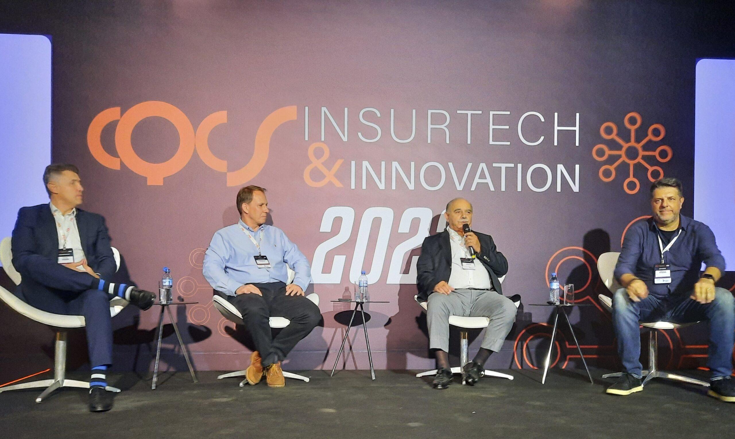 Pedro Pereira de Freitas, CEO da companhia, integrou o painel “Liderando o Amanhã do Seguro”, ao lado dos presidentes da Sancor, Edward Lange, e da Junto, Roque de Holanda / Foto: Divulgação
