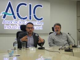 "Foi um dos melhores encontros com entidades de classe até agora", afirmou Altevir Prado sobre reunião na Acic / Foto: Divulgação