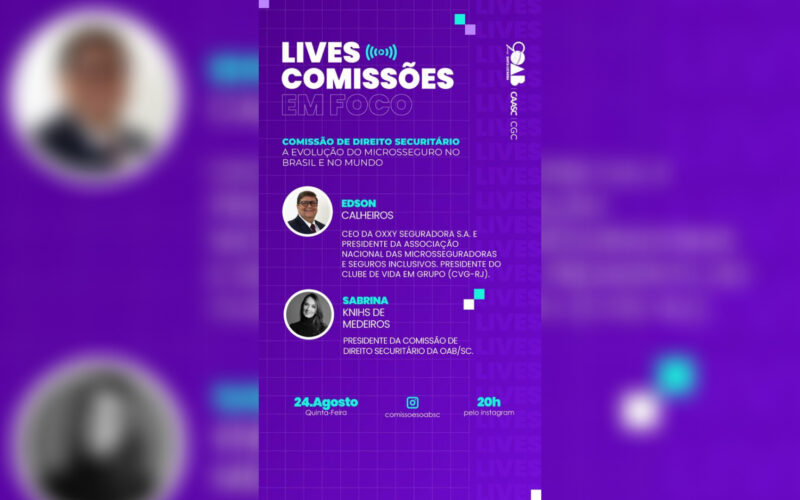 Presidente do CVG-RJ e da ANM, Edson Calheiros participa de live da Comissão de Direito Securitário da OAB-SC / Divulgação