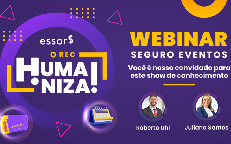 ESSOR convida corretores para Webinar Seguro Eventos no dia 30 de agosto/ Foto: Divulgação