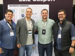 Eremar Moraes Viana, Superintende Regional Centro-Oeste da CAPEMISA Seguradora; Joandre Tomelin Curado, Teles Pires Corretora; Felipe Folle Reolon, Reolon Agro Corretora de Seguros; e Fabio Lessa, Diretor Comercial CAPEMISA Seguradora / Foto: Divulgação