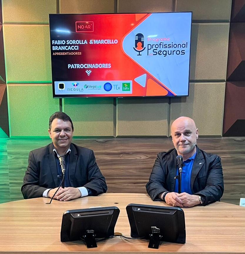 Fabio Sorolla e Marcello Brancacci, apresentadores do Profissional de Seguros / Foto: Divulgação