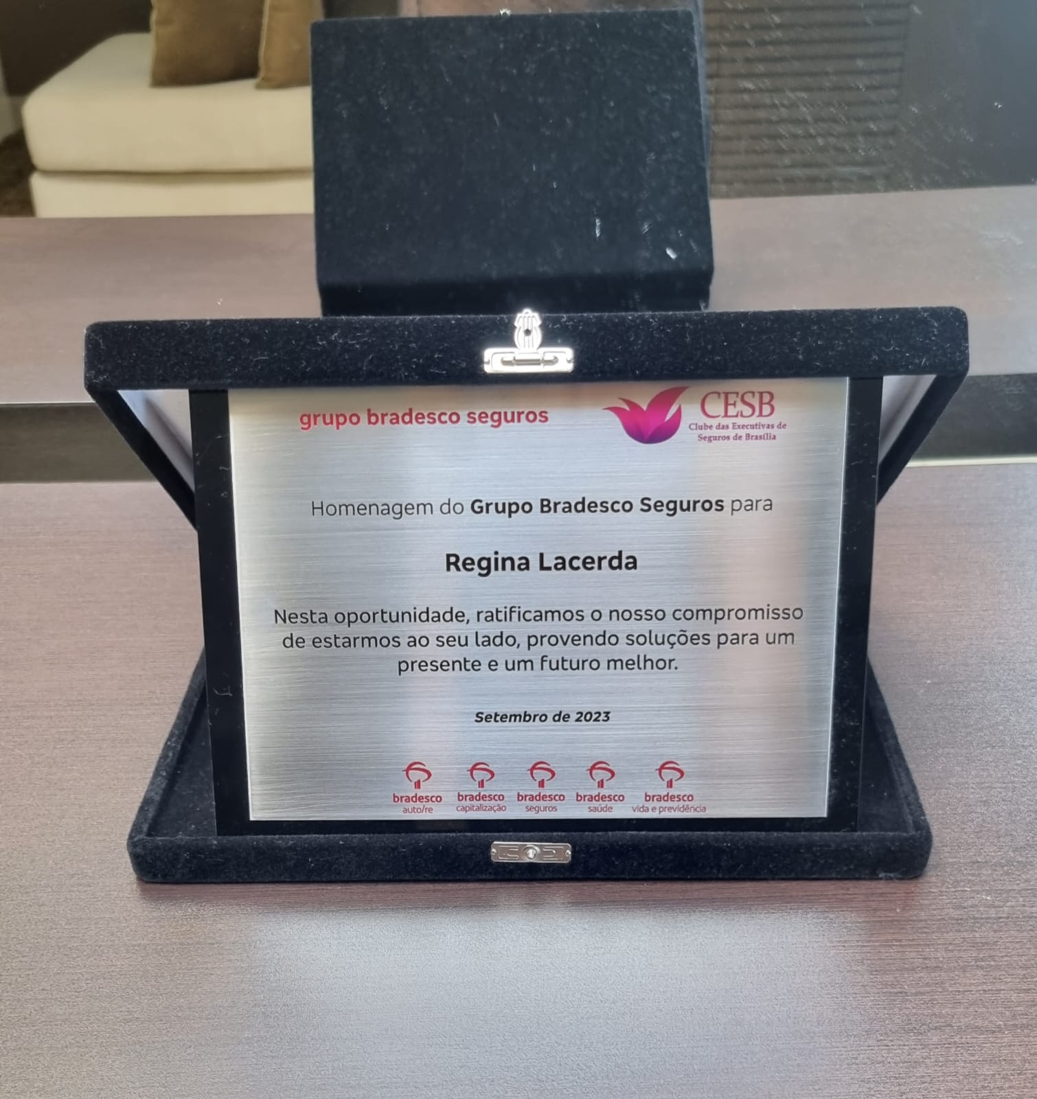 Na ocasião, Regina Lacerda e o CESB foram homenageados pelo Grupo Bradesco Seguros / Divulgação