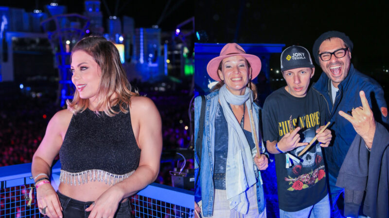 Sheila Melo no rooftop do Lounge Porto; Thiago Lacerda e família no Lounge Porto / Fotos: Cainã Tavares / Divulgação