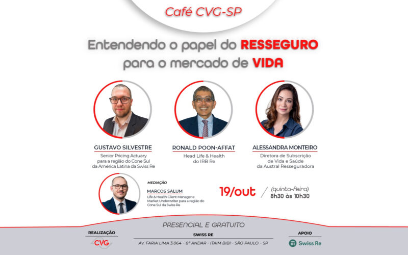 Café CVG-SP discutirá papel do Resseguro para o mercado de Vida/ Divulgação