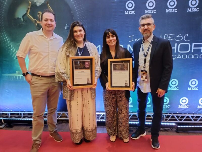 Icatu recebe a premiação pelo Instituto MESC / Foto: Divulgação