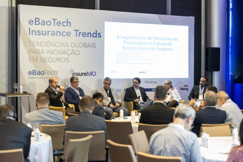 Painel debate a importância de parceiros de tecnologia no futuro do ecossistema de seguros / Foto: Divulgação