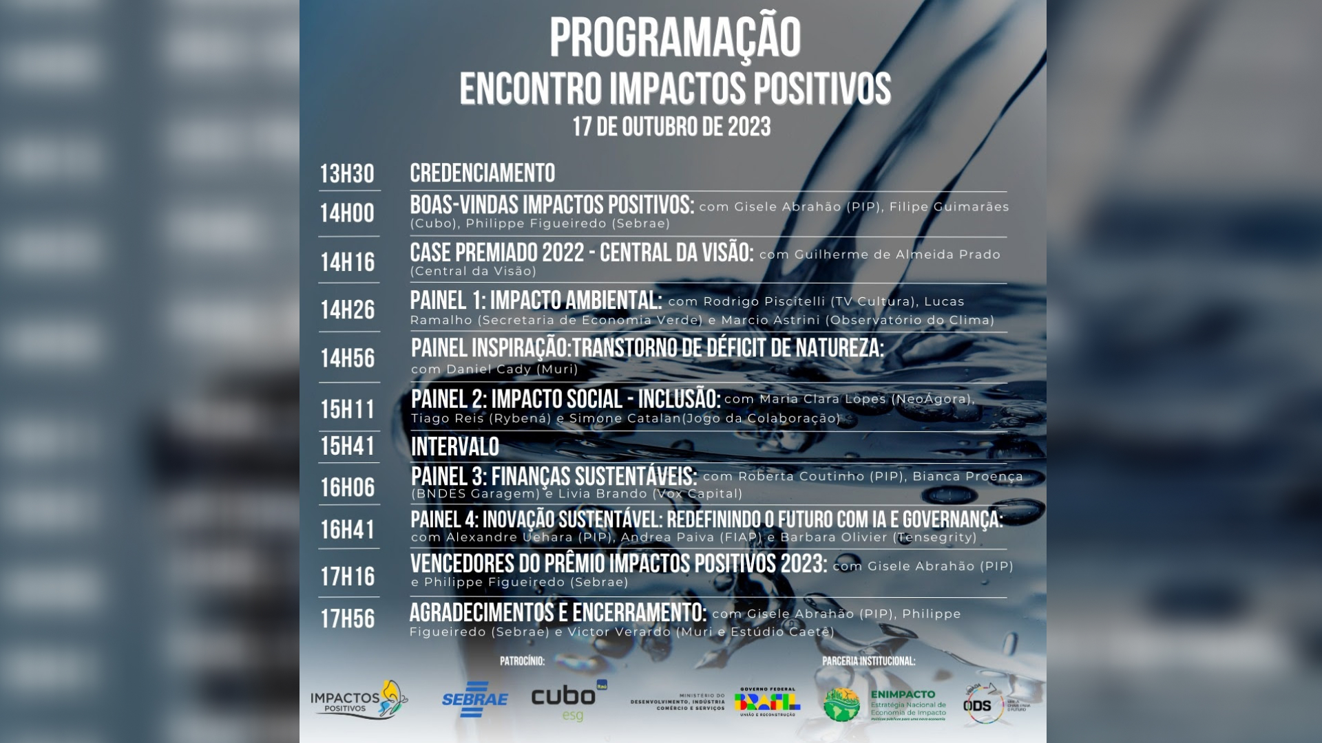 Encontro impactos positivos 2023: Seja parte da mudança que o mundo precisa!/ Foto: Divulgação
