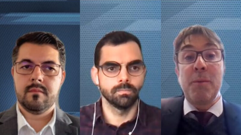 Hugo Saisse Mentizingen da Silva, da Coordenação-Geral de Tecnologia da Informação; Flávio Vasconcelos Andrade, Gerente de Comunicação; e Alessandro Octaviani, superintendente da Susep / Reprodução